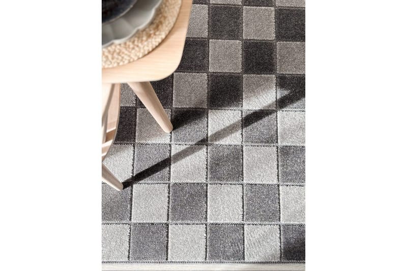 Wiltontæppe tæppe Hawaii Chess 200x200 cm, Grafit - 200x200 cm, Grafit - Tekstiler - Tæpper - Store tæpper