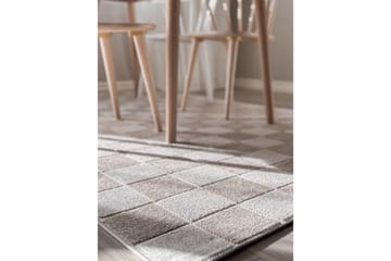 Wiltontæppe tæppe Hawaii Chess 200x200 cm, Linned - 200x200 cm, Linned - Tekstiler - Tæpper - Store tæpper