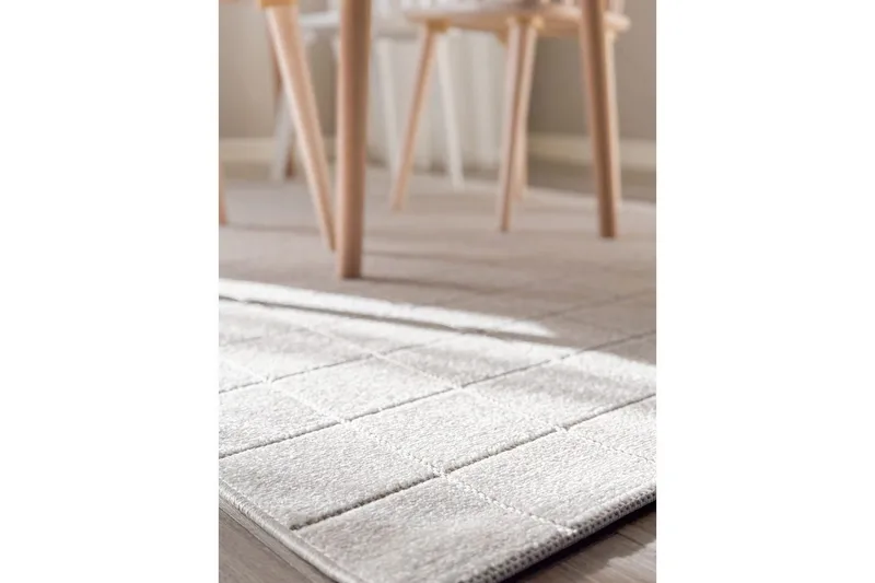 Wiltontæppe tæppe Hawaii Chess 200x290 cm, Creme - 200x290 cm, Creme - Tekstiler - Tæpper - Store tæpper