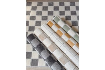 Wiltontæppe tæppe Hawaii Chess 200x290 cm, Grøn - 200x290 cm, Grøn - Tekstiler - Tæpper - Store tæpper