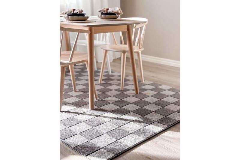 Wiltontæppe tæppe Hawaii Chess 200x290 cm, Grafit - 200x290 cm, Grafit - Tekstiler - Tæpper - Udendørs tæpper
