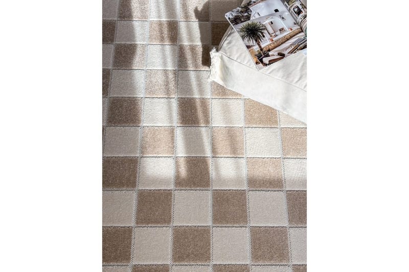 Wiltontæppe tæppe Hawaii Chess 200x290 cm, Linned - 200x290 cm, Linned - Tekstiler - Tæpper - Store tæpper