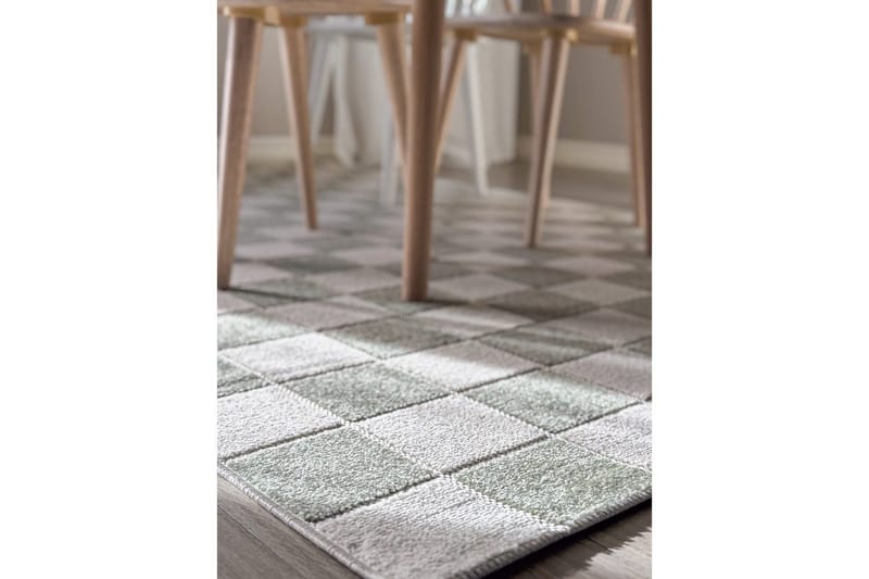 Wiltontæppe tæppe Hawaii Chess 240x240 cm, Grøn - 240x240 cm, Grøn - Tekstiler - Tæpper - Udendørs tæpper