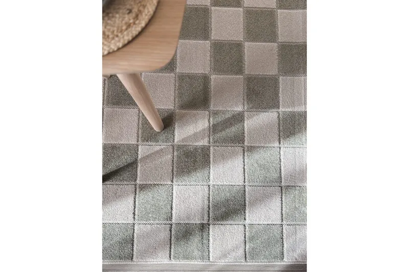 Wiltontæppe tæppe Hawaii Chess 240x340 cm, Grøn - 240x340 cm, Grøn - Tekstiler - Tæpper - Store tæpper