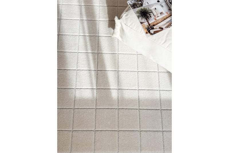 Wiltontæppe tæppe Hawaii Chess 280x280 cm, Creme - 280x280 cm, Creme - Tekstiler - Tæpper - Udendørs tæpper