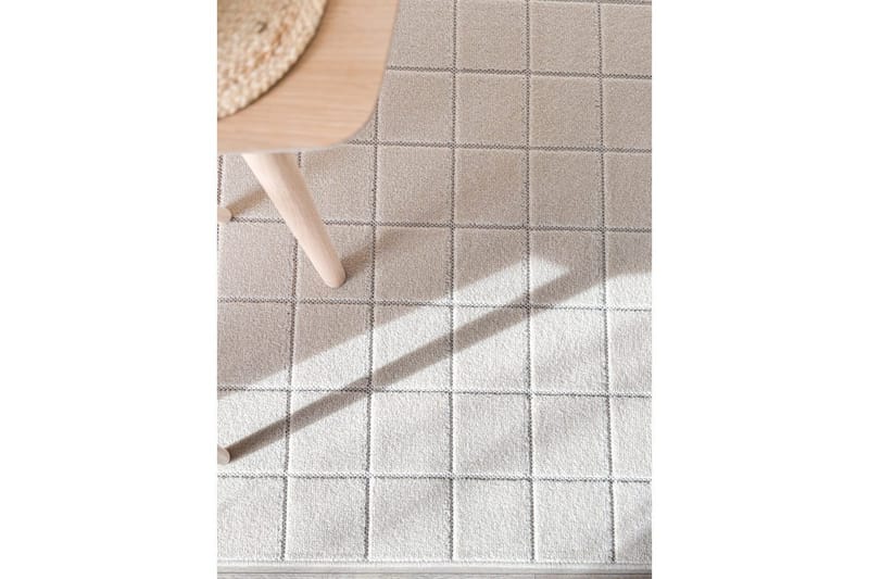 Wiltontæppe tæppe Hawaii Chess 280x280 cm, Creme - 280x280 cm, Creme - Tekstiler - Tæpper - Udendørs tæpper