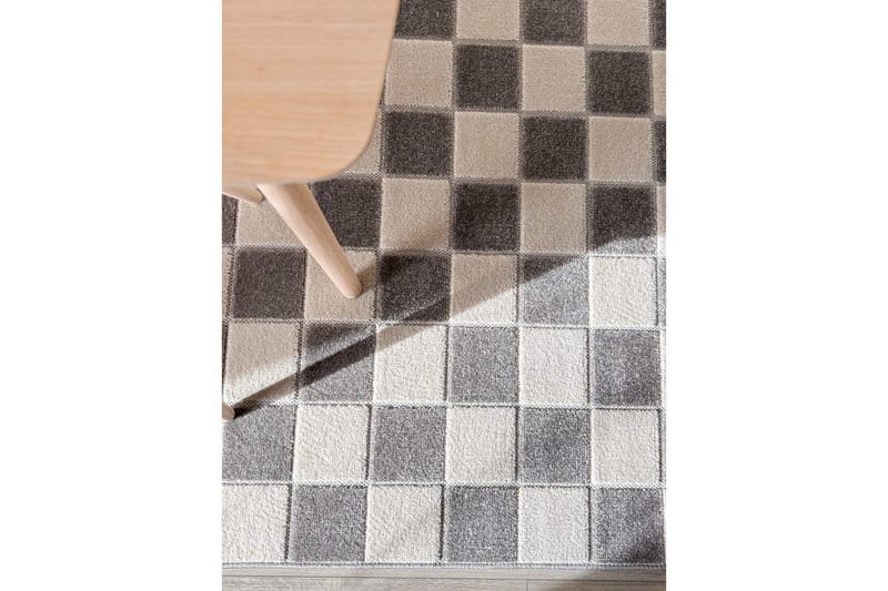 Wiltontæppe tæppe Hawaii Chess 280x280 cm, Grå - 280x280 cm, Grå - Tekstiler - Tæpper - Udendørs tæpper