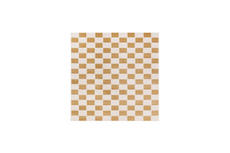 Wiltontæppe tæppe Hawaii Chess 280x280 cm, Gul - 280x280 cm, Gul - Tekstiler - Tæpper - Udendørs tæpper