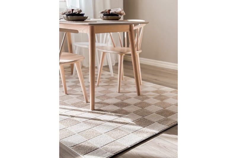 Wiltontæppe tæppe Hawaii Chess 280x280 cm, Linned - 280x280 cm, Linned - Tekstiler - Tæpper - Udendørs tæpper