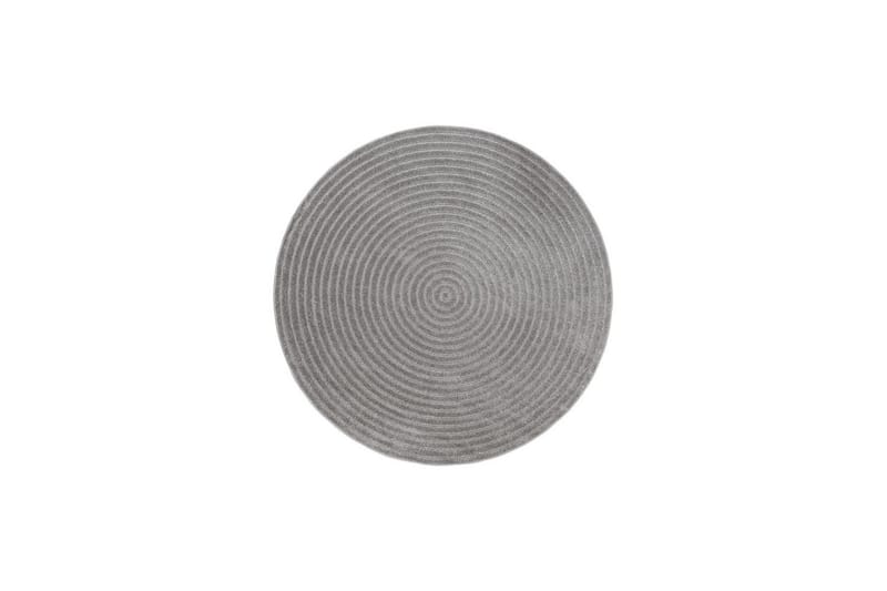 Wiltontæppe tæppe Hawaii Cirkel 200x200 cm, Grå - 200x200 cm, Grå - Tekstiler - Tæpper - Udendørs tæpper