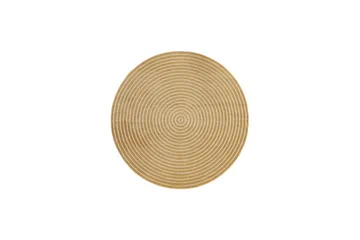 Wiltontæppe tæppe Hawaii Cirkel 200x200 cm, Gul