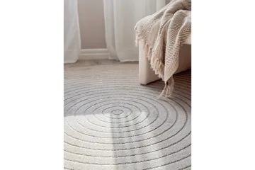 Wiltontæppe tæppe Hawaii Cirkel 200x200 cm, Linned - 200x200 cm, Linned - Tekstiler - Tæpper - Store tæpper