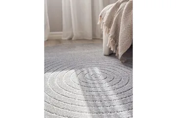 Wiltontæppe tæppe Hawaii Cirkel 240x240 cm, Grå - 240x240 cm, Grå - Tekstiler - Tæpper - Store tæpper