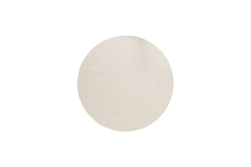 Wiltontæppe tæppe Hawaii Cirkel 280x280 cm, Creme - 280x280 cm, Creme - Tekstiler - Tæpper - Udendørs tæpper
