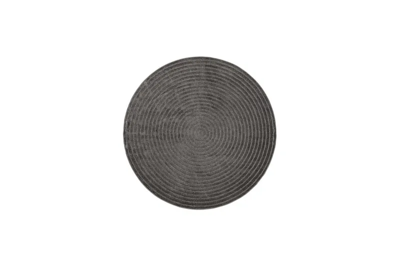 Wiltontæppe tæppe Hawaii Cirkel 280x280 cm, Grafit - 280x280 cm, Grafit - Tekstiler - Tæpper - Udendørs tæpper