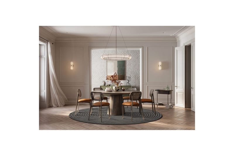 Wiltontæppe tæppe Hawaii Cirkel 280x280 cm, Grafit - 280x280 cm, Grafit - Tekstiler - Tæpper - Udendørs tæpper