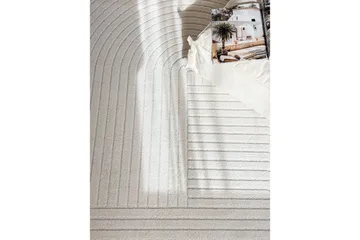 Wiltontæppe tæppe Hawaii Form 160x230 cm, Creme - 160x230 cm, Creme - Tekstiler - Tæpper - Udendørs tæpper
