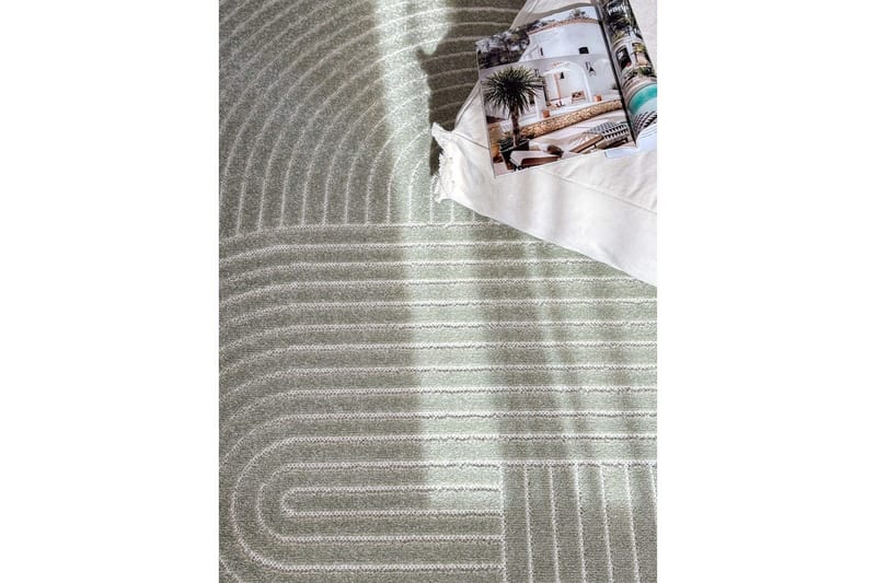 Wiltontæppe tæppe Hawaii Form 200x200 cm, Grøn - 200x200 cm, Grøn - Tekstiler - Tæpper - Udendørs tæpper