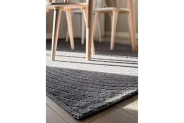 Wiltontæppe tæppe Hawaii Form 200x200 cm, Grafit - 200x200 cm, Grafit - Tekstiler - Tæpper - Store tæpper