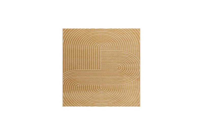 Wiltontæppe tæppe Hawaii Form 200x200 cm, Gul - 200x200 cm, Gul - Tekstiler - Tæpper - Udendørs tæpper