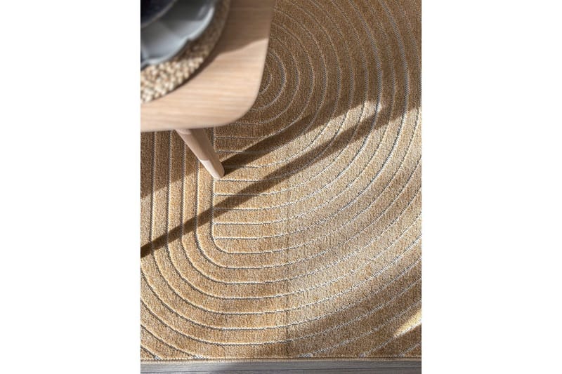 Wiltontæppe tæppe Hawaii Form 200x200 cm, Gul - 200x200 cm, Gul - Tekstiler - Tæpper - Udendørs tæpper