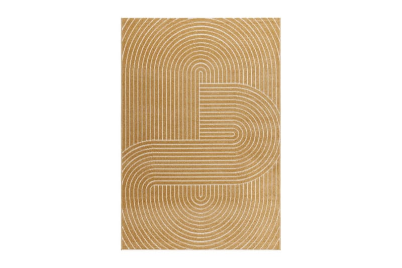 Wiltontæppe tæppe Hawaii Form 200x290 cm, Gul - 200x290 cm, Gul - Tekstiler - Tæpper - Udendørs tæpper