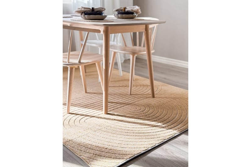 Wiltontæppe tæppe Hawaii Form 200x290 cm, Gul - 200x290 cm, Gul - Tekstiler - Tæpper - Udendørs tæpper