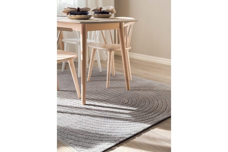 Wiltontæppe tæppe Hawaii Form 240x240 cm, Grå - 240x240 cm, Grå - Tekstiler - Tæpper - Store tæpper