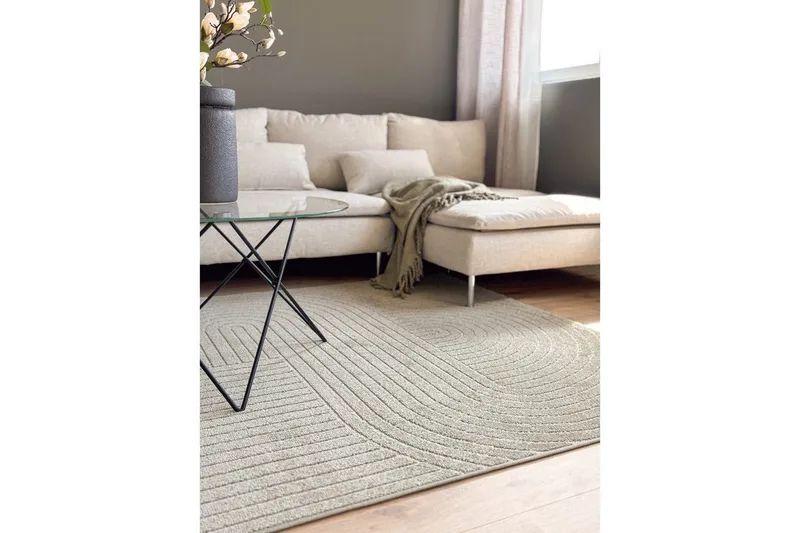Wiltontæppe tæppe Hawaii Form 240x240 cm, Grøn - 240x240 cm, Grøn - Tekstiler - Tæpper - Udendørs tæpper