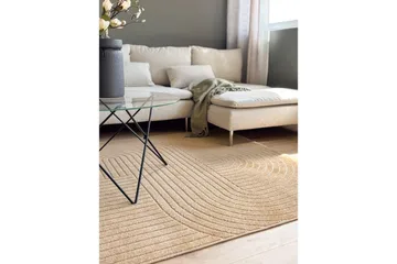 Wiltontæppe tæppe Hawaii Form 240x240 cm, Gul - 240x240 cm, Gul - Tekstiler - Tæpper - Store tæpper