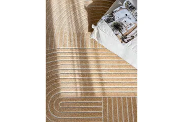 Wiltontæppe tæppe Hawaii Form 240x240 cm, Gul - 240x240 cm, Gul - Tekstiler - Tæpper - Store tæpper