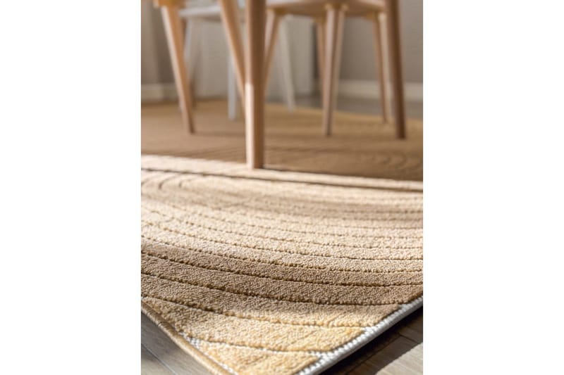 Wiltontæppe tæppe Hawaii Form 240x240 cm, Gul - 240x240 cm, Gul - Tekstiler - Tæpper - Udendørs tæpper