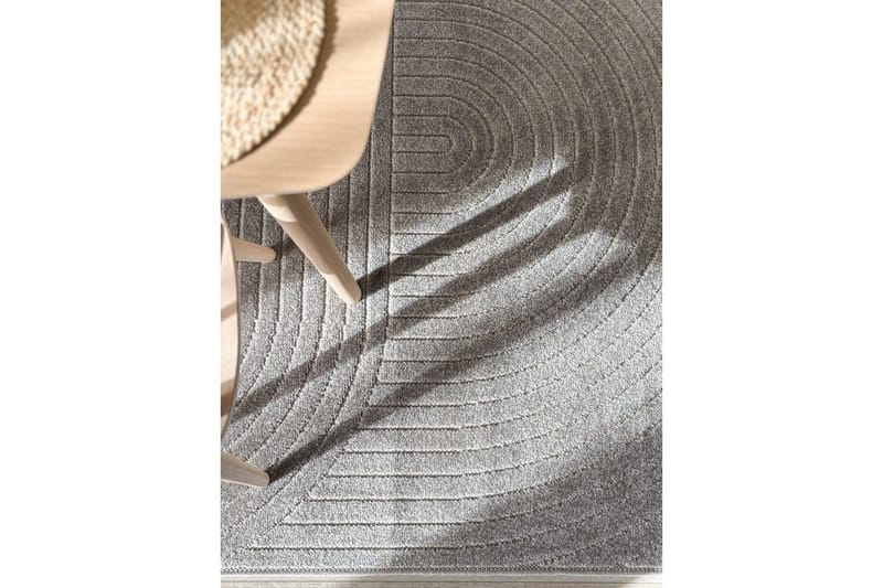 Wiltontæppe tæppe Hawaii Form 240x340 cm, Grå - 240x340 cm, Grå - Tekstiler - Tæpper - Udendørs tæpper