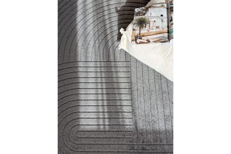 Wiltontæppe tæppe Hawaii Form 240x340 cm, Grå - 240x340 cm, Grå - Tekstiler - Tæpper - Udendørs tæpper