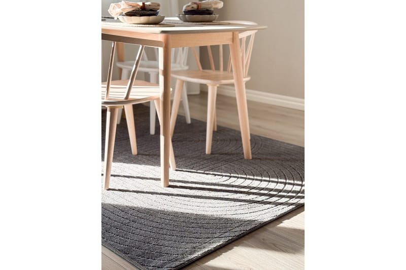 Wiltontæppe tæppe Hawaii Form 240x340 cm, Grafit - 240x340 cm, Grafit - Tekstiler - Tæpper - Udendørs tæpper