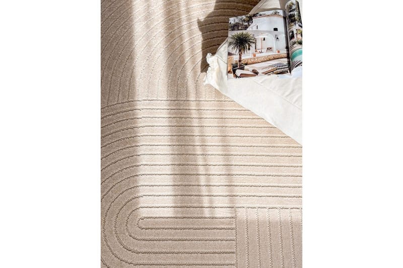 Wiltontæppe tæppe Hawaii Form 240x340 cm, Linned - 240x340 cm, Linned - Tekstiler - Tæpper - Udendørs tæpper