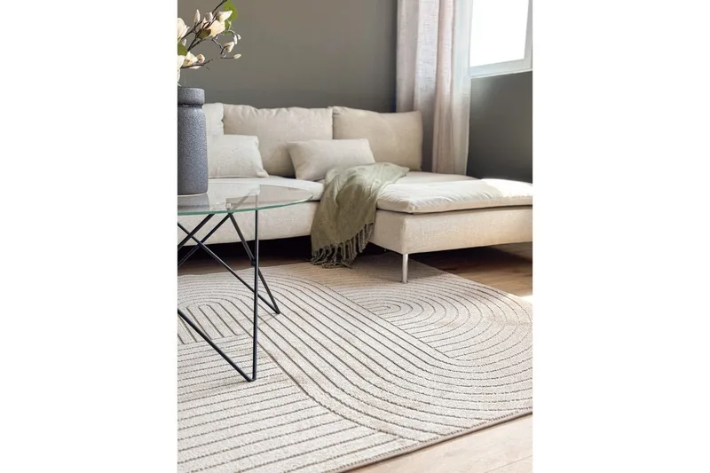 Wiltontæppe tæppe Hawaii Form 240x340 cm, Linned - 240x340 cm, Linned - Tekstiler - Tæpper - Udendørs tæpper