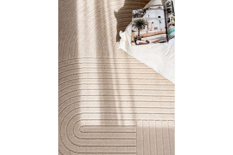 Wiltontæppe tæppe Hawaii Form 280x280 cm, Linned - 280x280 cm, Linned - Tekstiler - Tæpper - Udendørs tæpper