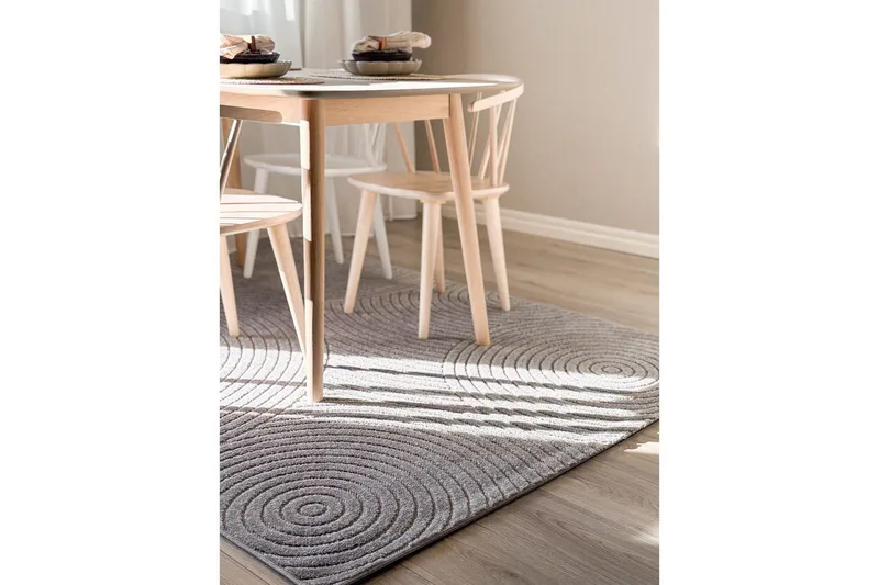 Wiltontæppe tæppe Hawaii Trend 200x200 cm, Grå - 200x200 cm, Grå - Tekstiler - Tæpper - Udendørs tæpper