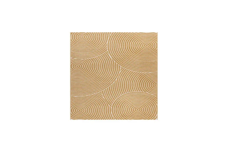 Wiltontæppe tæppe Hawaii Trend 200x200 cm, Gul - 200x200 cm, Gul - Tekstiler - Tæpper - Udendørs tæpper