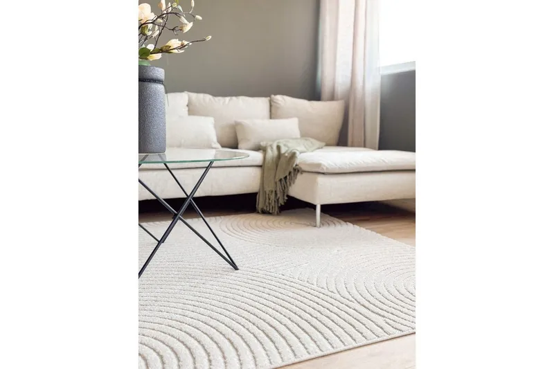 Wiltontæppe tæppe Hawaii Trend 200x290 cm, Creme - 200x290 cm, Creme - Tekstiler - Tæpper - Store tæpper