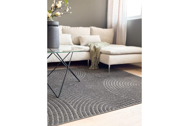 Wiltontæppe tæppe Hawaii Trend 200x290 cm, Grafit - 200x290 cm, Grafit - Tekstiler - Tæpper - Udendørs tæpper