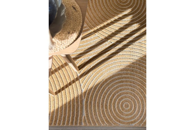 Wiltontæppe tæppe Hawaii Trend 200x290 cm, Gul - 200x290 cm, Gul - Tekstiler - Tæpper - Udendørs tæpper