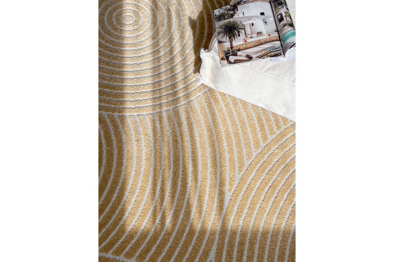 Wiltontæppe tæppe Hawaii Trend 240x240 cm, Gul - 240x240 cm, Gul - Tekstiler - Tæpper - Store tæpper