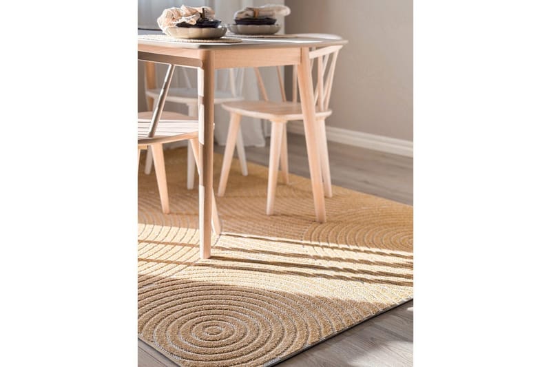 Wiltontæppe tæppe Hawaii Trend 240x340 cm, Gul - 240x340 cm, Gul - Tekstiler - Tæpper - Udendørs tæpper