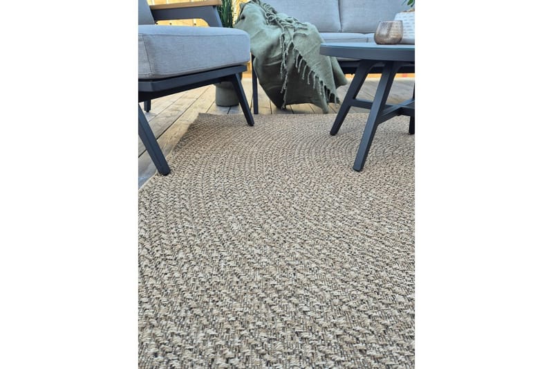 Wiltontæppe tæppe Natural Circle 200x290 cm - 200x290 cm - Tekstiler - Tæpper - Udendørs tæpper - Balkontæppe & altantæppe