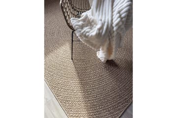 Wiltontæppe tæppe Natural Circle 200x290 cm - 200x290 cm - Tekstiler - Tæpper - Udendørs tæpper