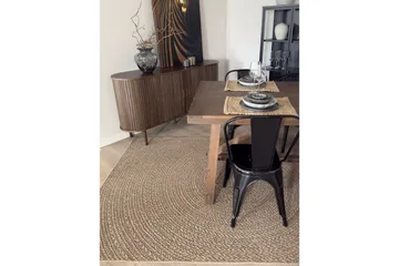Wiltontæppe tæppe Natural Circle 240x340 cm - 240x340 cm - Tekstiler - Tæpper - Udendørs tæpper
