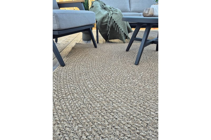 Wiltontæppe tæppe Natural Circle 280x380 cm - 280x380 cm - Tekstiler - Tæpper - Udendørs tæpper