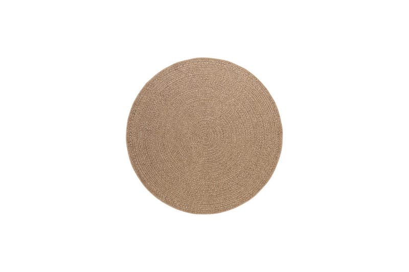 Wiltontæppe tæppe Natural Circle Rund 120x120 cm - 120x120 cm - Tekstiler - Tæpper - Udendørs tæpper